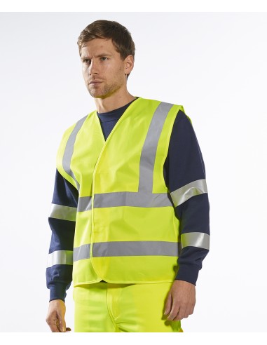 P-C470-Gilet deux bandes et bretelles de haute visibilité (C470)